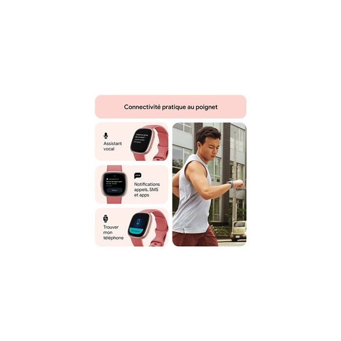 Montre intelligente - FITBIT - VERSA 4 - Blanc - Suivi d'activité - 7 jours d'autonomie