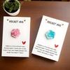 Pocket Hug Cards Sentimental Flower Hug Card Romantic 6X Positive Relationship Message For Boyfriend Girlfriend Valentines
