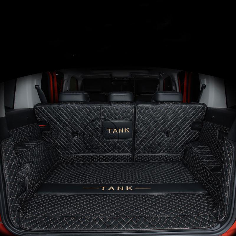 For GMW TANK 300 2025 2024 2023 Car Trunk Protection PU Leather Mat Catpet Interior Modification Cover Part Auto Accessories