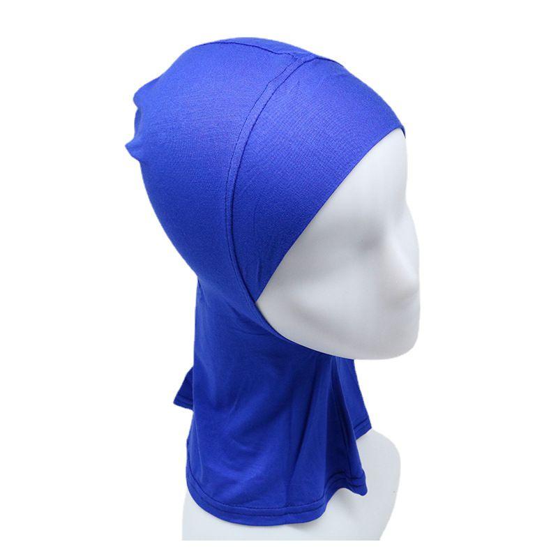 Women's Black Hijab Scarf Muslim Islamic Modal Solid Color Neck Head Under Scarf Cap