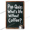 Retro Coffee Metal Tin Sign Vintage Wall Art Decor Grinder Decorative Kitchen Dining Room Home Decor Gift Idea