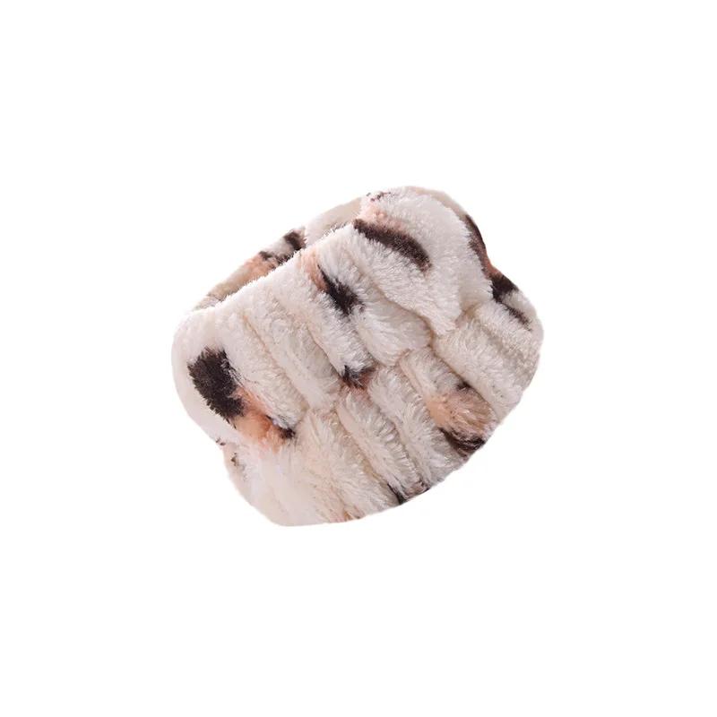 One Pair Washing Face Spa Wrist Washband Hair Band Solid Color Microfiber Absorbent Hair Accesories Headwrap Handmade Makeup
