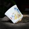 Chaxun Mutton Fat Jade White Porcelain Gongfu Teacup, Joyful Plum Blossom