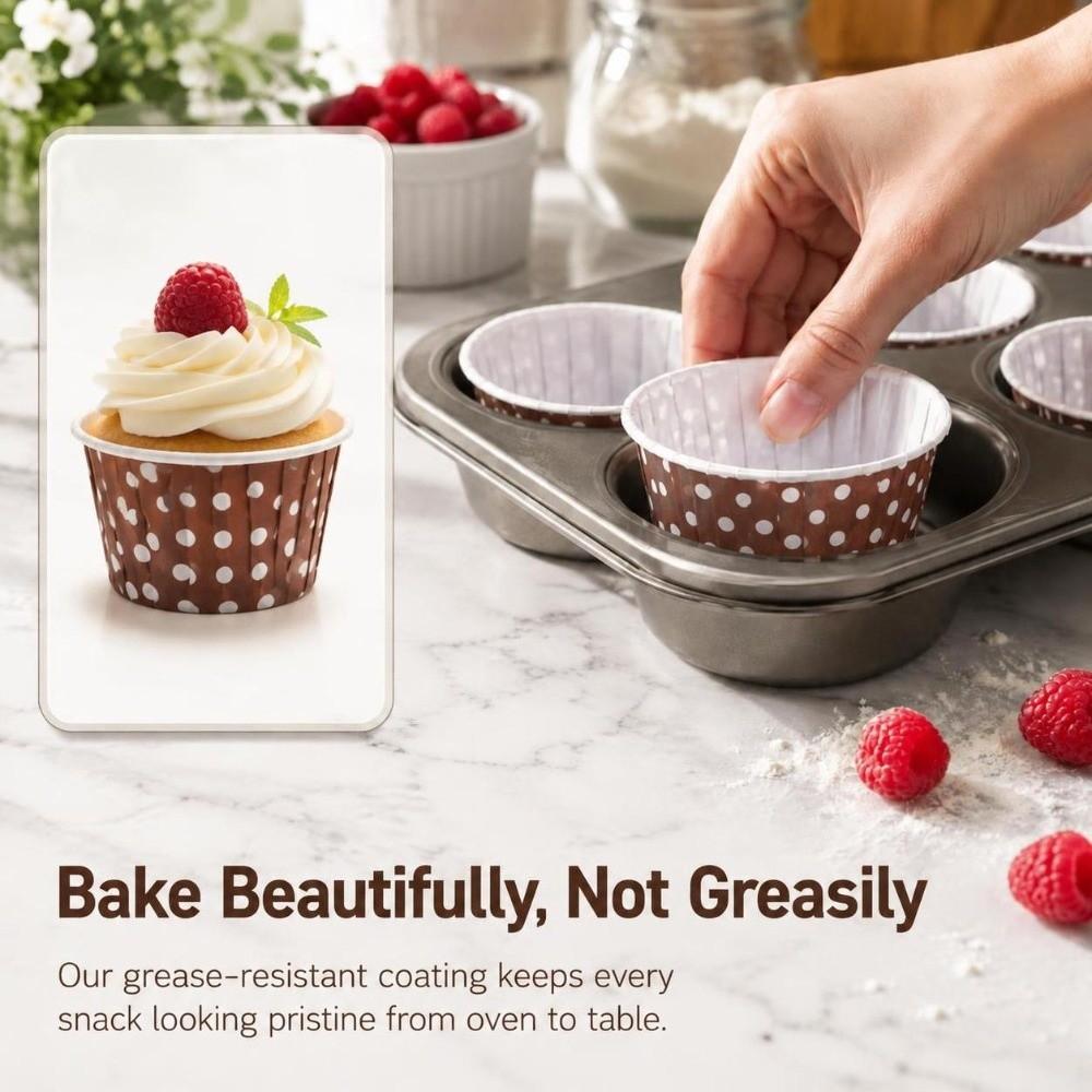 100PCS Paper Cupcake Liner Grease Resistant Baking Cup New Muffin Baking Cup  Dessert Decoration