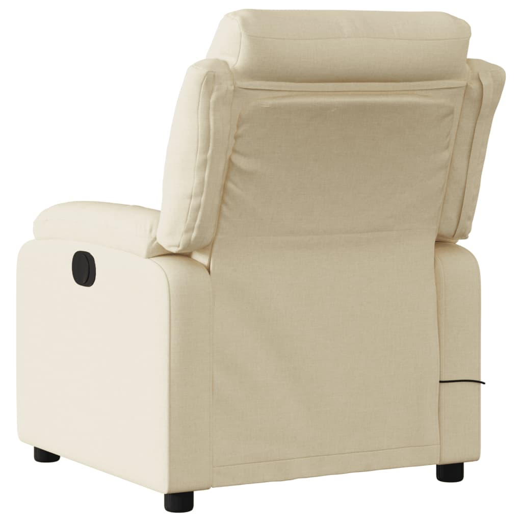 Massage Relax Chair Cream Colored Fabric