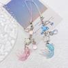 Y2K Aesthetic Goldfish Phone Chain Star Beaded Gold Fish Mobile Phone Straps Cute Phone Charm Keychain For Girl Gifts