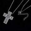 Lucliss Cross Necklace, Domestic Manufacturer, Double Zirconia, 18K Gold Plated [Silver], Men's & Women's, 18K GP Cross Necklace