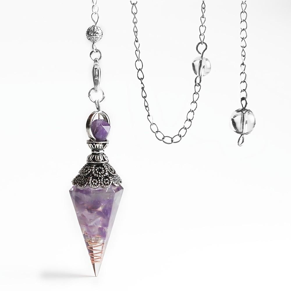 Crystal Amethyst Citrine Resin Pendant With Hexagonal Shape For Fashion Jewelry Accessories