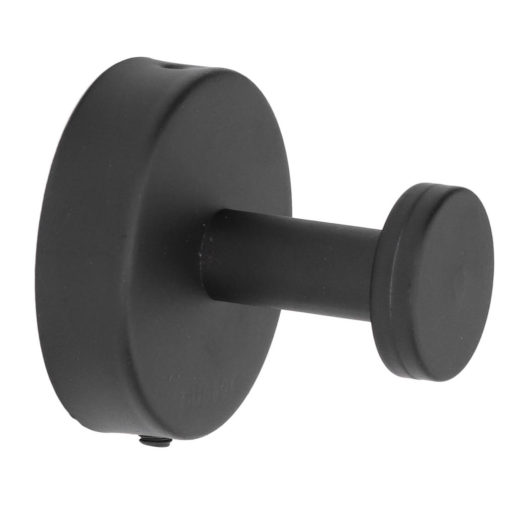 Single Coat Hook 304 Stainless Steel Black Wall Mounted Towel Clothes Hat Hanger for Bathroom