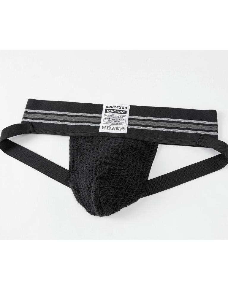 Men's Breathable Backless Thong with Wide Waistband and Large Pouch – European & American Sports Style