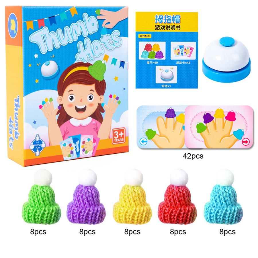 

Children Finger Cap Colors Matching Montessori Games Left And Right Hand Cognitive Thinking Training Educational Toys Gifts