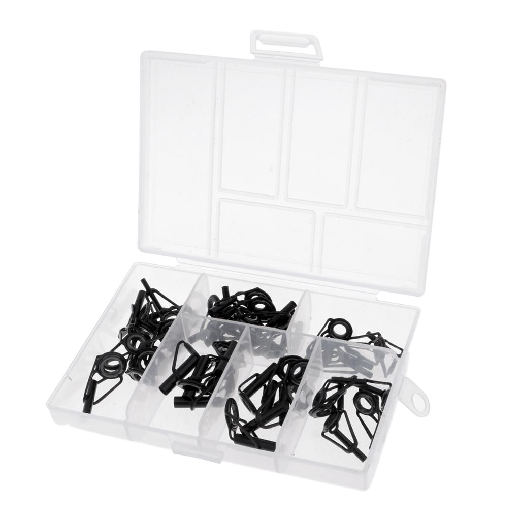 10pcs Stainless Steel Fishing Rod Guides Set Tips Rings for Lure Rod, Rod