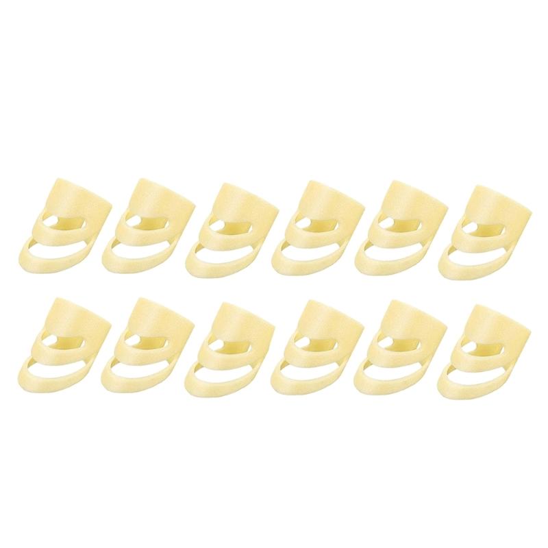 12 Pieces Plastic Thumb Finger Pick Multi Color Adjustable Finger Guitar Pick Hollow Guitar Plectrum For Acoustic Guitar