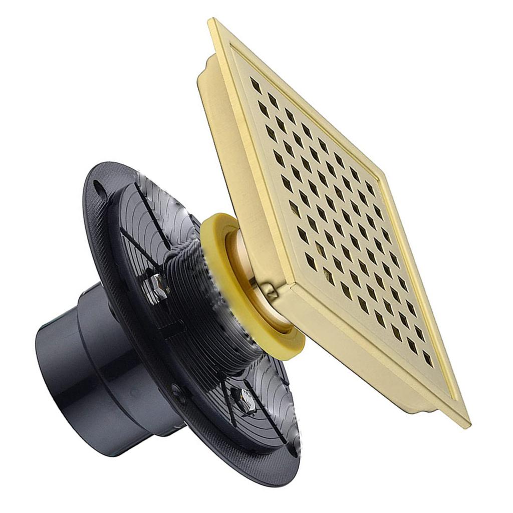 Stainless Steel Floor Drain Replacement Square Shower Floor Drain Flange Stainless Steel Hair Strainer Removable Grid