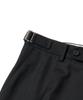 Neibieol Fine Wool Single-Pleat Tapered Pants - Black
