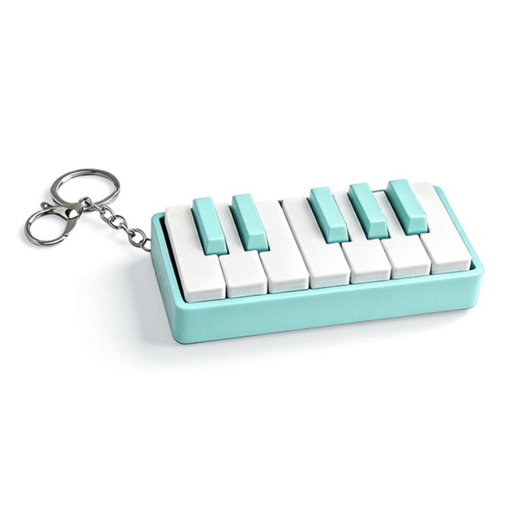 Novelty Piano Stress Clicker Keychain 3D Printed Piano Keyboard Clicker Student зелёный