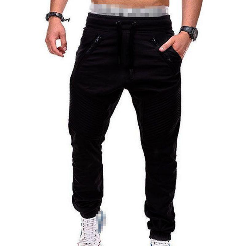 

Зауженные мужские брюки с манжетами, брюки-карандаш, джоггеры, спортивный костюм, повседневные брюки, низ, карго Black,4XL