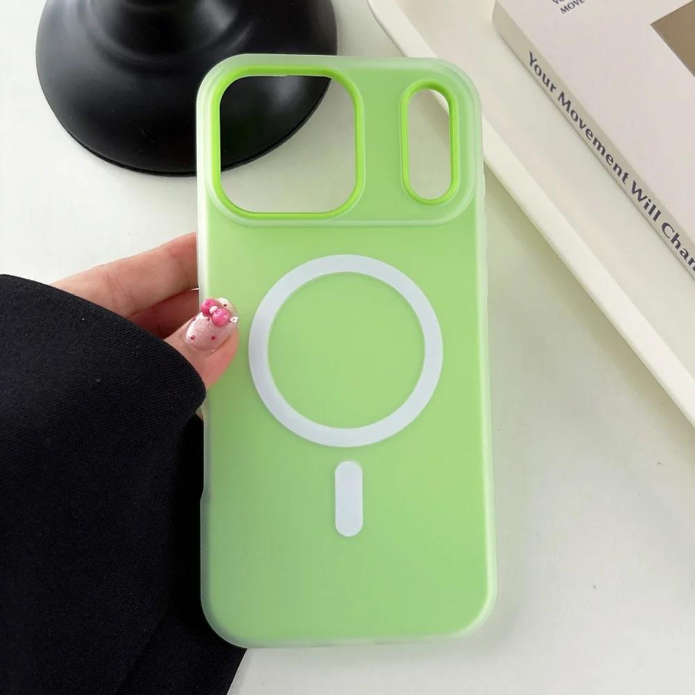 

Candy Matte for Magsafe Case for iPhone 17 Air 16 15 14 13 12 Pro Max 11 16Plus 16E SE4 17Pro Magnetic Clear 2 IN 1 Cover iPhone 12 Pro