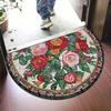 Half Round, Stone Patterned Floor Mat, Thick, Soft, Suede, Suitable for Porch and Living Room Decoration, Machine Washable, Anti Slip, Wear-resistant