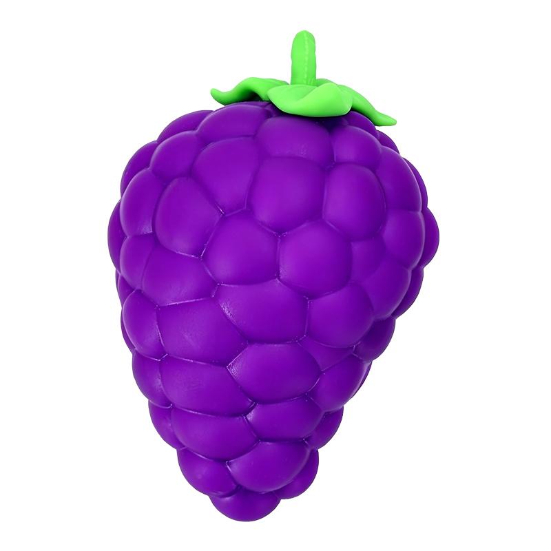 Paarse Druif Squishy Speelgoed Zacht TPR Langzame Terugslag Knijp Fidget Realistische Fruit Stressverlichting Sensorische Decompressie Kinder Cadeau