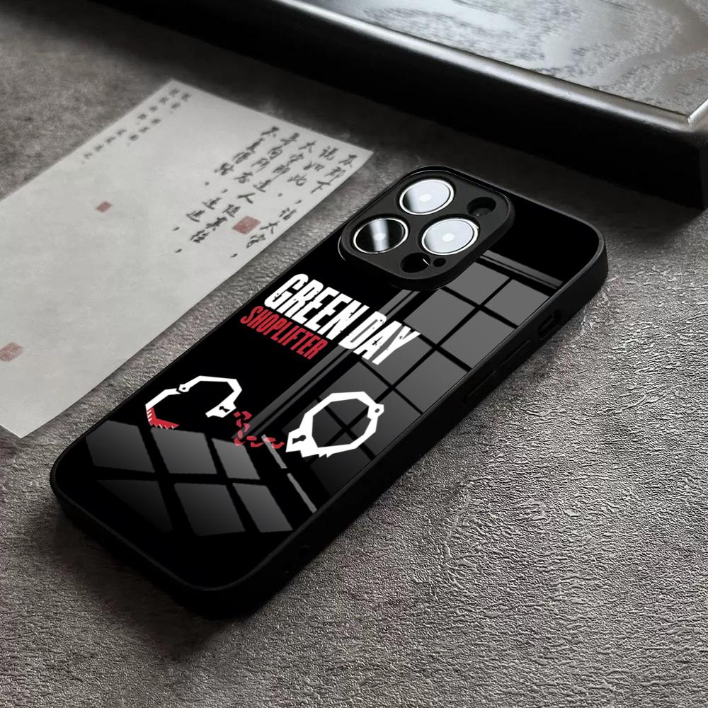 

G-Green Day Band Phone Case For 17 Pro Max IPhone 16 Pro 15 12 11 13 Mini X XR XS 14 Plus SE Glass Cover iPhone 11 Pro Max