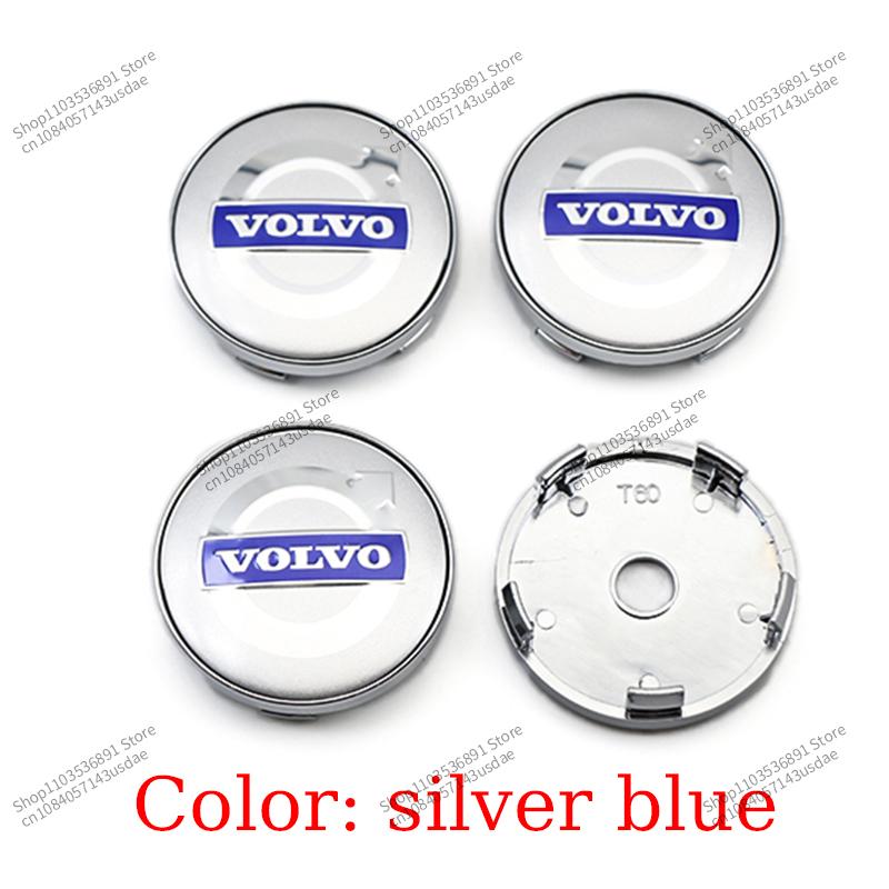 4ks 56/60mm Samolepky na středové krytky kol pro auto Kryty středů kol Pro Volvo Rdesign T6 AWD C30 C70 S40 S60 S70 S80 S90 V40 XC70