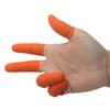 Non-Slip Finger Cots, Latex Rubber Work Gloves, Thickened Wear-Resistant Anti-Slip, Orange, with Linen Dots [M/medium Size] 100 Pieces