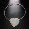 Rhinestone Heart Glasses Chain Fashionable and Novel Personality Trend Eye Mask Hair Accessories Eyeglass Frame Silver