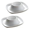Egg Cup Simple Breakfast Holder Home Stand Rack Kitchen Restaurant (White) Eggs Gadgets Cooking Accessories 2Pcs Ceramic