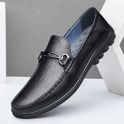 Chaussures Décontractées en Cuir pour Homme Mocassins Italiens Classiques Chaussures Mode Mocassins Plats Chaussures de Conduite Loisirs Homme Marque de Luxe