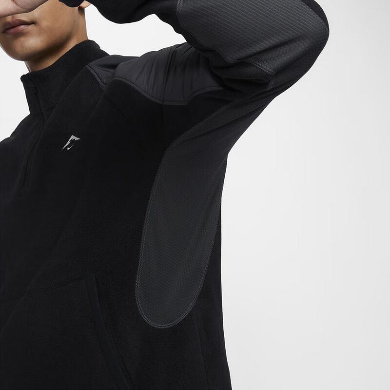 Nike Als M Nk Polartec Trail Fleece Bequeme Strick Stehkragen Pulloverjacke Herrenjacken Schwarz FV9964010