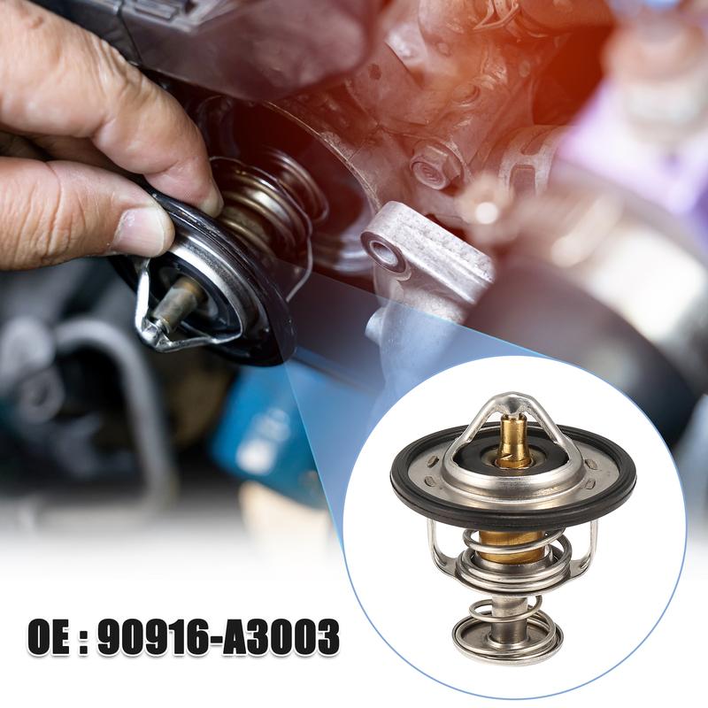 X Autohaux Car Engine Coolant Thermostat 90916-A3003 for Toyota RAV4 09-18 for Honda 02-17
