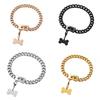Fashion Chain Dog Collar With Bone Tag Design Suitable For Pet Daily Decoration