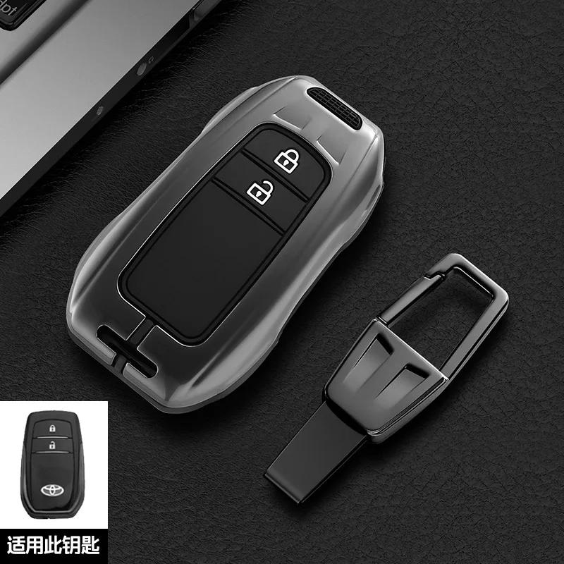 Car Key Case Cover Shell For Toyota Hilux Fortuner Land Cruiser Camry Coralla Crown RAV4 Highland CHR C-HR Fob Accessories