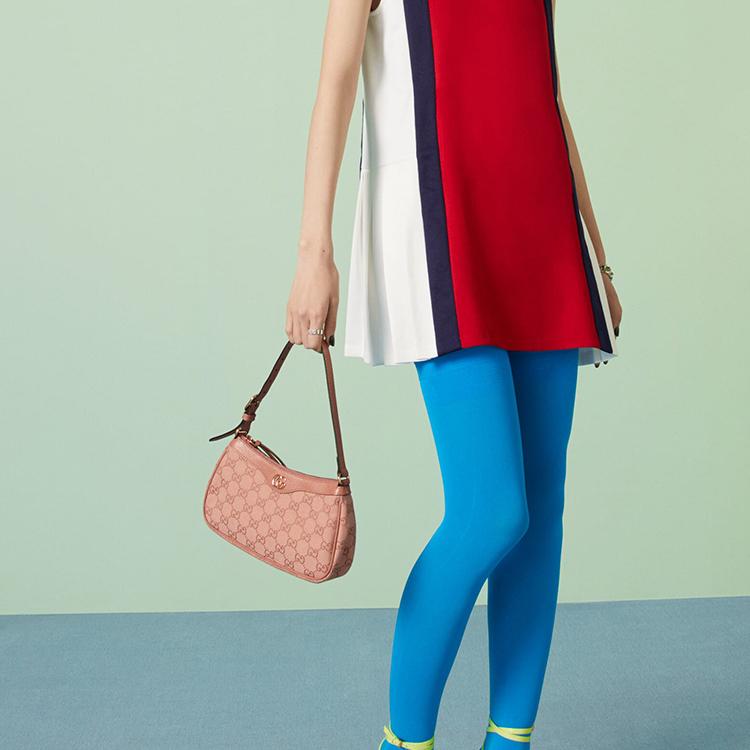 Gucci Ophidia Klassische Monogramm-Canvas- und Leder-Umhängetasche Klein Damen Taschen Rosa 735145-FACC5-5748