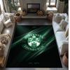 Hibernian FC Fußballmuster Weicher Teppich Rutschfeste Indoor-Bodenmatte Sportdekorationsmatte für Schlafzimmer