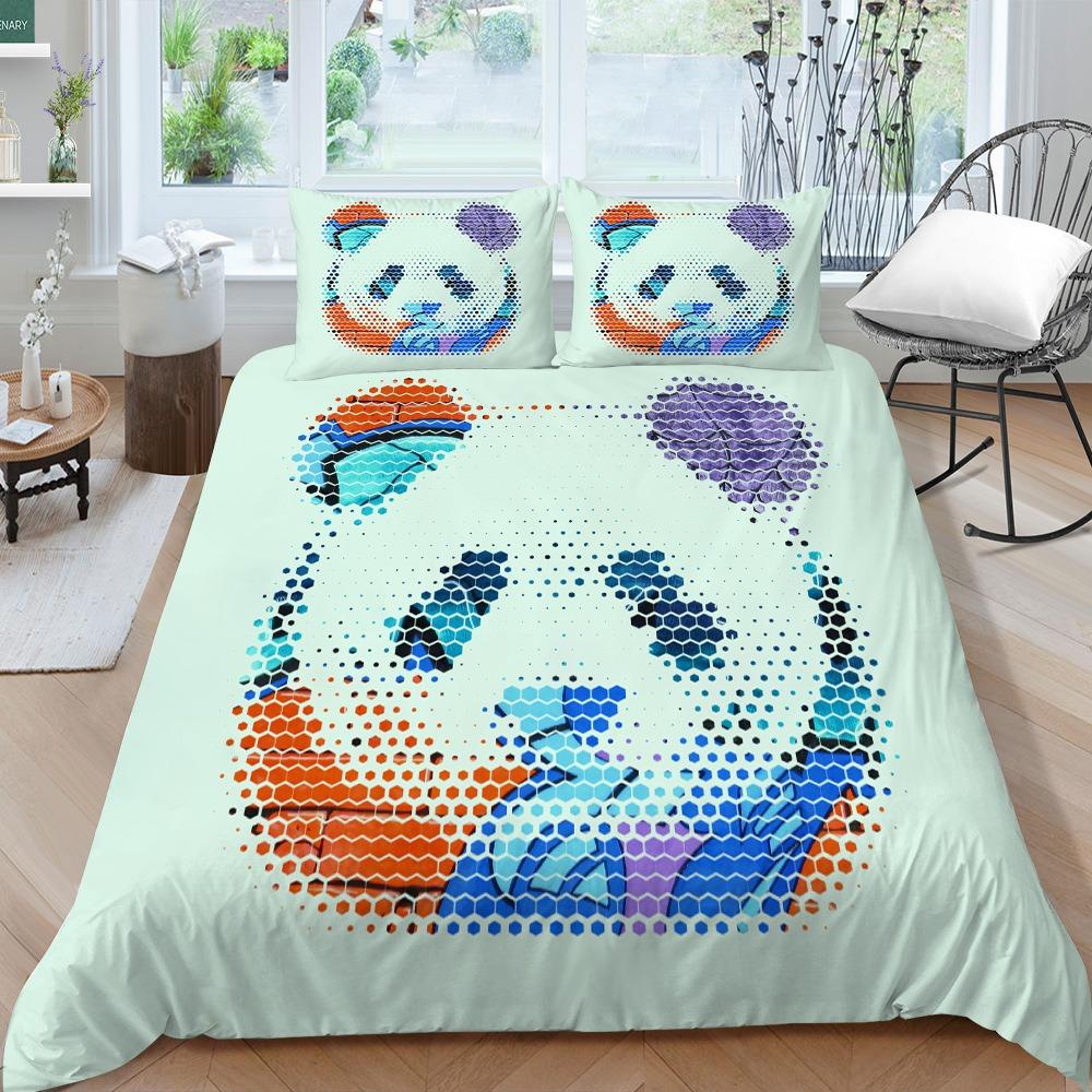 Panda, Pet Dog 3D Bedding Bed Comforter Set Duvet Cover Pillowcases Animal Kids,twin Full Queen Bedroom Set Bed Linens Cartoon