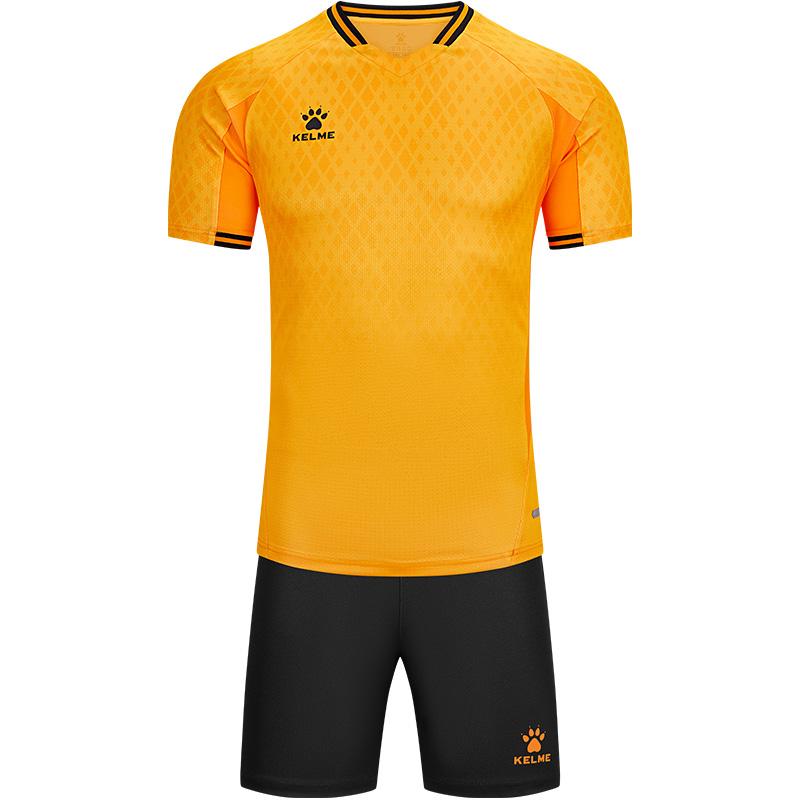 Kelme Football Uniform Customized Team Uniform Official Genuine Printed Uniform Set Men s Match Equipment Short Sleeved XS