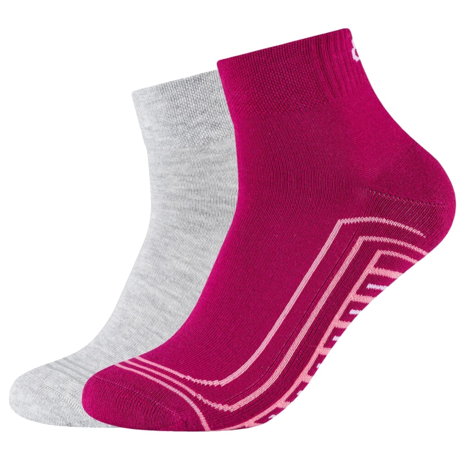Skechers 2PPK Basic Cushioned Quarter Chaussettes, Chaussettes unisexes grises