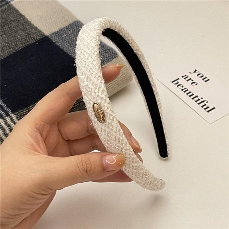 Retro tvídové obruče do vlasov Francúzsky štýl Sladká dámska móda Elegantné Protišmykové Romantické pokrývky hlavy Dievčenské párty doplnky