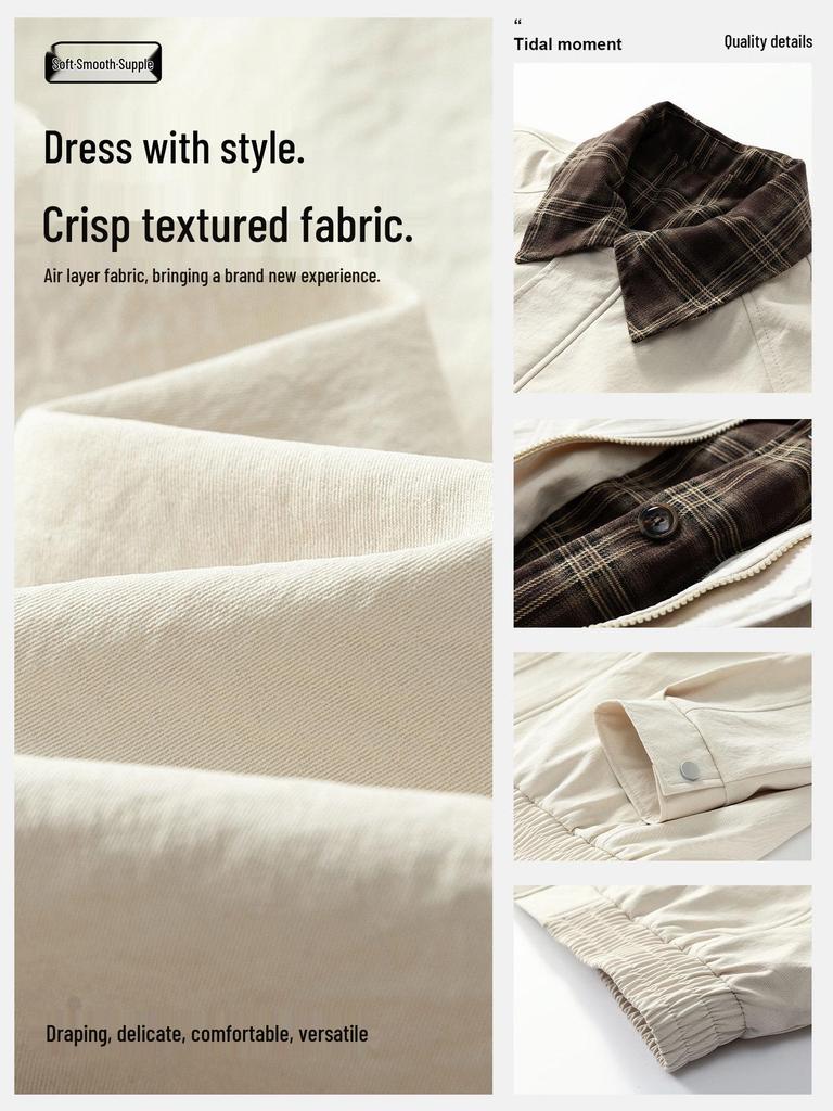 Men's Spring 2025 Loose Fit Lapel Jacket: Wear-resistant, Plus Size, Free Shipping