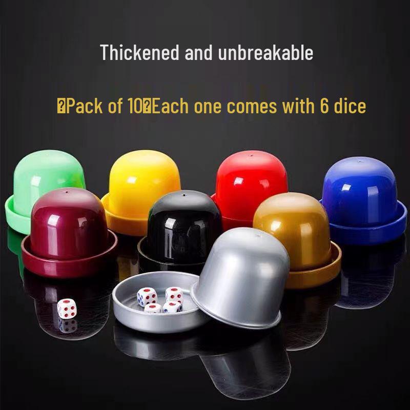 KTV Dice Shaker Cup - Colorful Bar Entertainment Dice Cup Set
