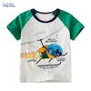 Little Maven Children's Clothing 2025 Summer New T Shirts Cartoon Helicopter Shirts Baby Boys Kids Clothes Cotton