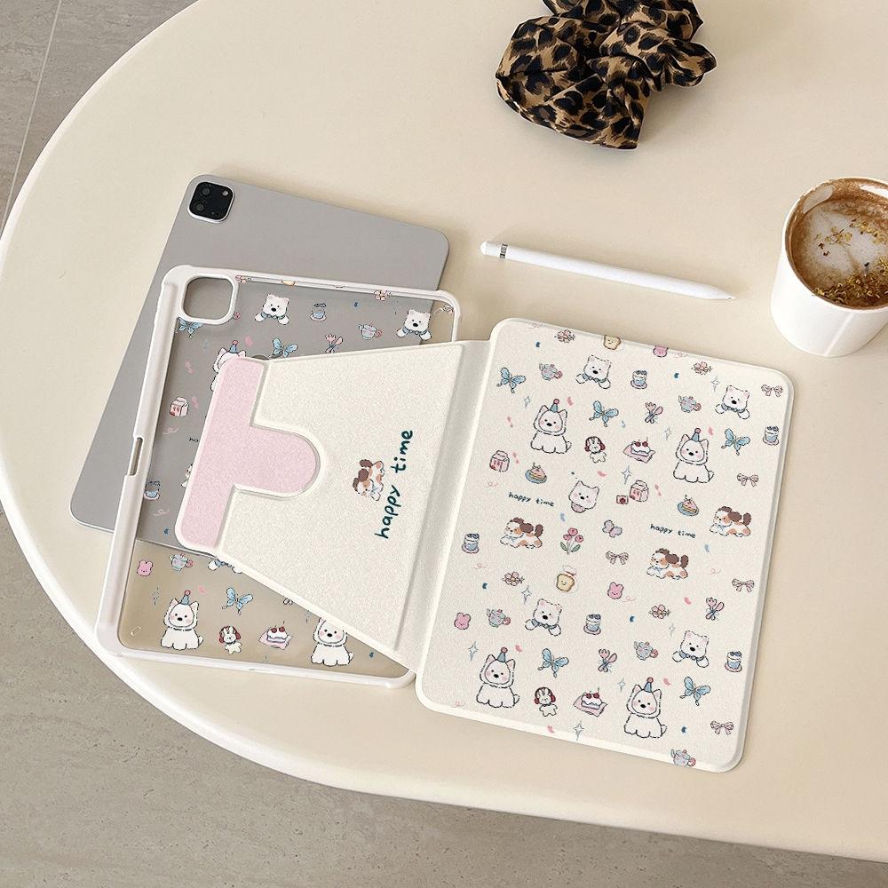 360 Degree Rotation Smart Cover for Samsung Tab S7 S8 S9 11 Plus A8 10.5 Inch Pencil Case Tab A9 8.7 S10 S9 12.4 Inch Cartoon