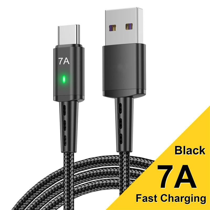 7A Fast USB Cable Type C Cable Fast Charging Data Cord Wire For MacBook Xiaomi Samsung USB To Type C Cable For Huawei