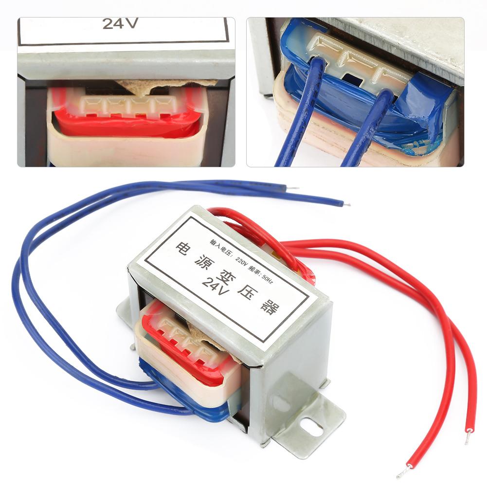 220V-24V 12W 50Hz Low Frequency Isolation Single Power Transformer EI Type 