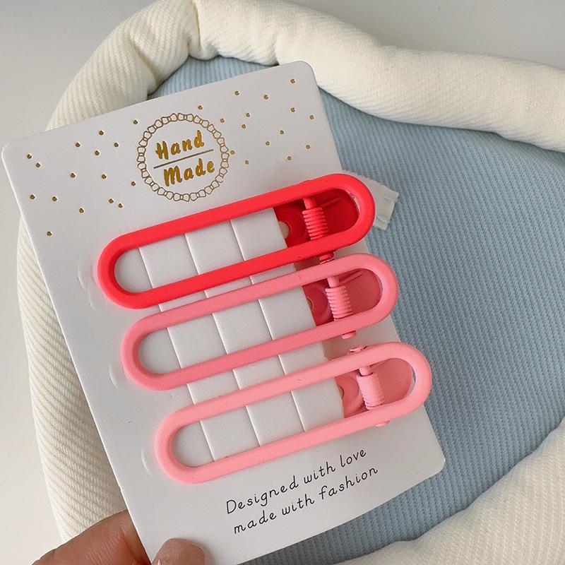 Pink Series Cute Bow Hair Clip for Girls - Small Duckbill Clip for Bangs