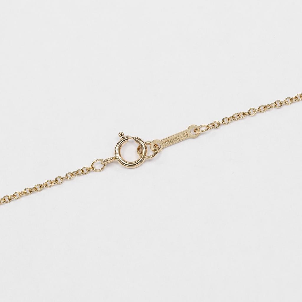 TIFFANY&Co. Open Heart Necklace 0.9" K18 Yellow Gold 7.11g Women Used