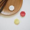 EAST Table Chopstick Rest, White, Diameter 4.7cm, Kotohana Hollyhock, Made In Japan, Microwave Safe, Dishwasher Safe, 85-022-01
