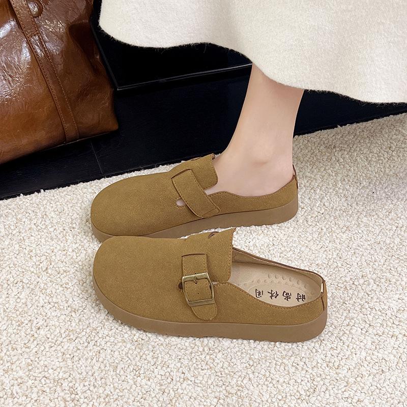 Women s shoes women s spring and summer new soft-soled non-slip half-drag outer wear bag head lazy casual slippers 35
